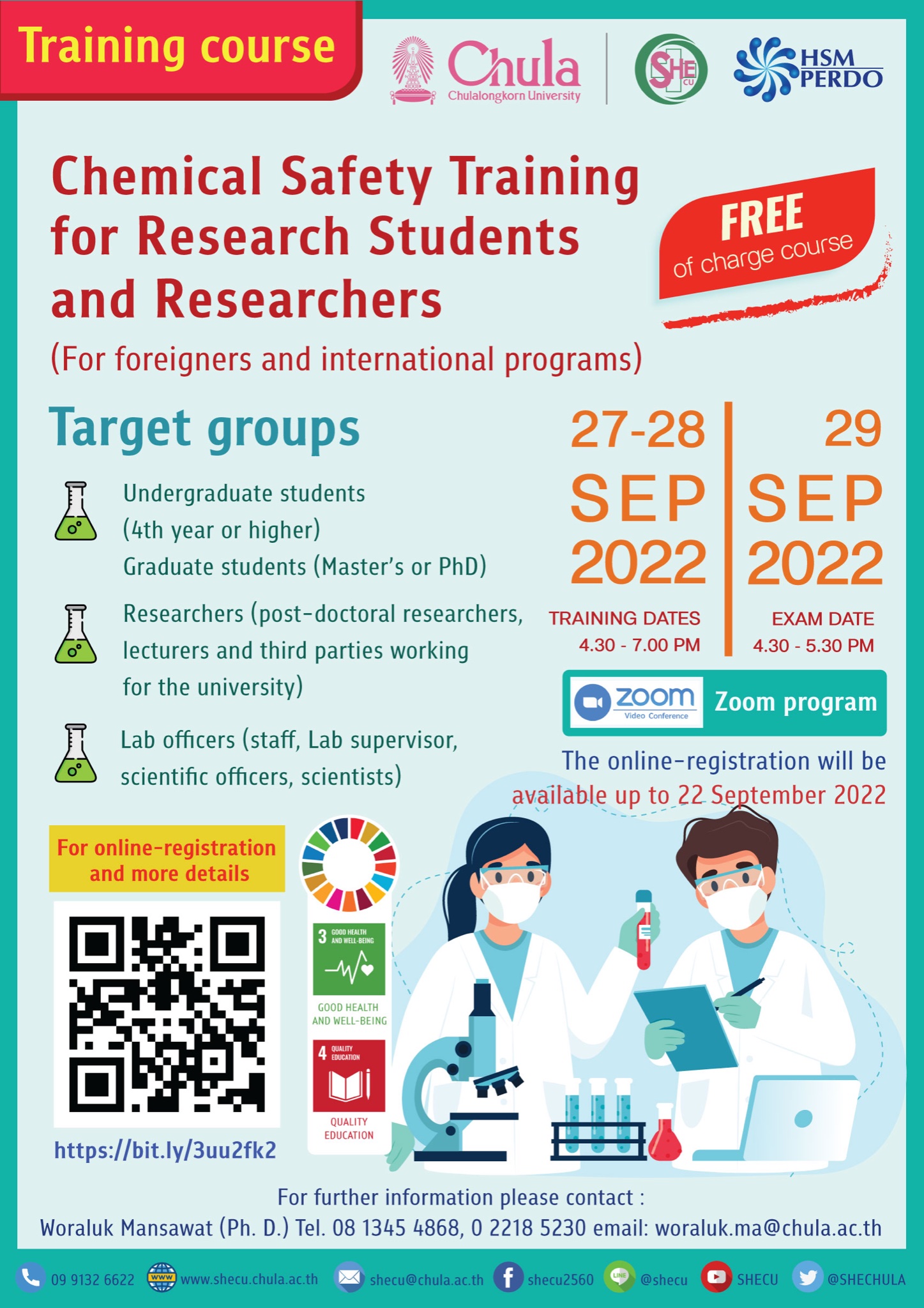 Training course Chemical Safety Training for Research Students and