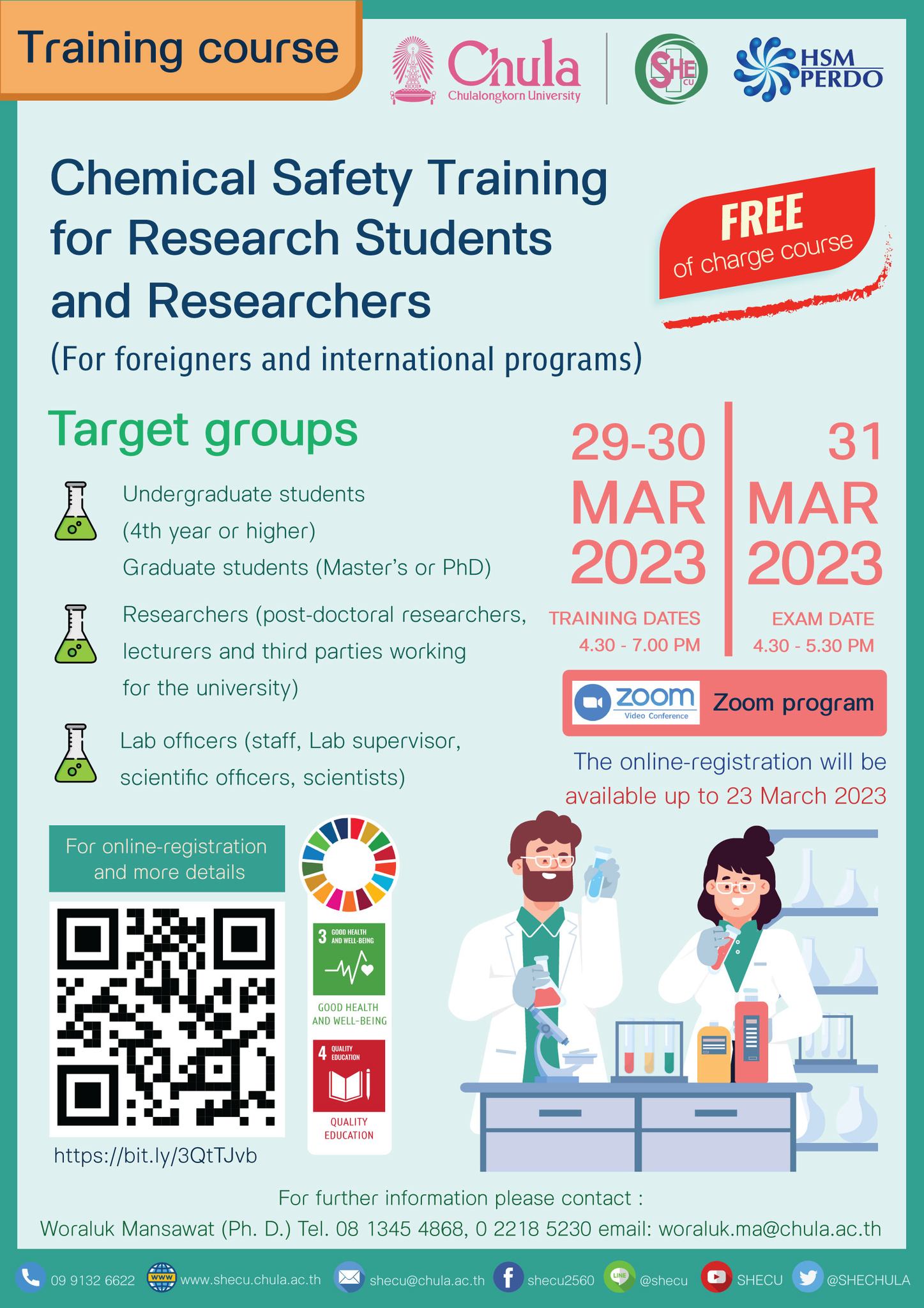 Training course Chemical Safety Training for Research Students and